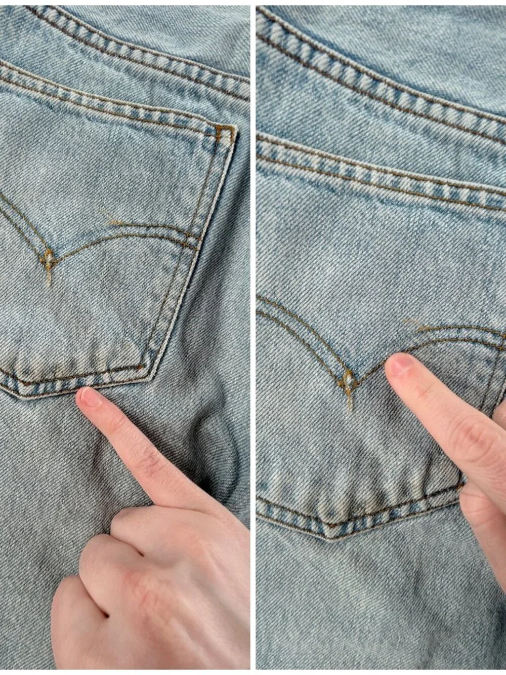 VTG Levis Orange Tab 641 Button Fly Jort Blue 32 Shorts Tunisia Denim ACTL 31x10